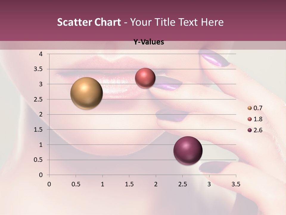 A Woman With Purple Nail Polish Holding Her Hand To Her Face PowerPoint Template