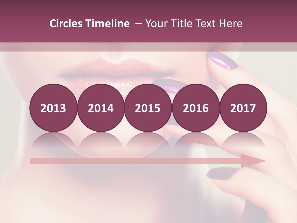 A Woman With Purple Nail Polish Holding Her Hand To Her Face PowerPoint Template