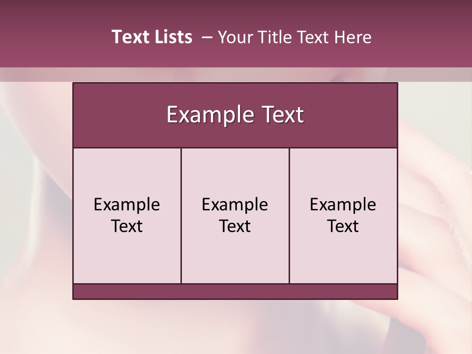 A Woman With Purple Nail Polish Holding Her Hand To Her Face PowerPoint Template