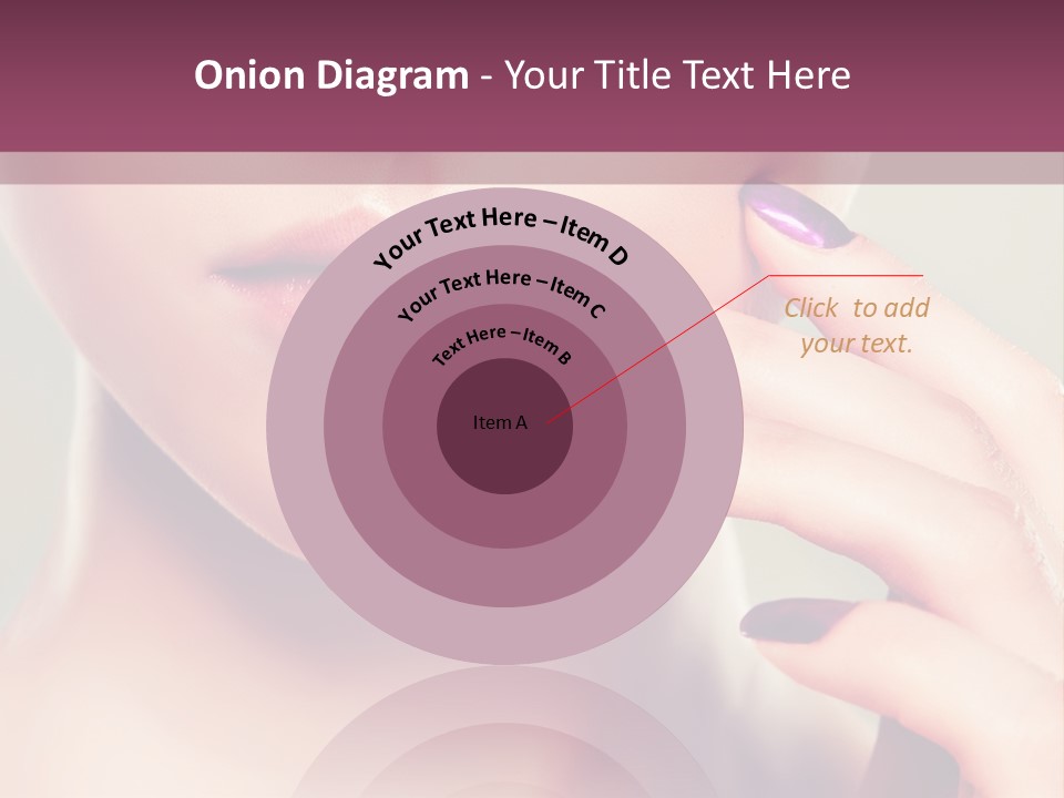 A Woman With Purple Nail Polish Holding Her Hand To Her Face PowerPoint Template