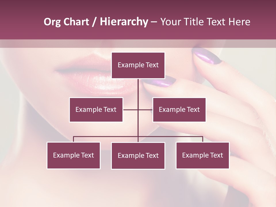 A Woman With Purple Nail Polish Holding Her Hand To Her Face PowerPoint Template