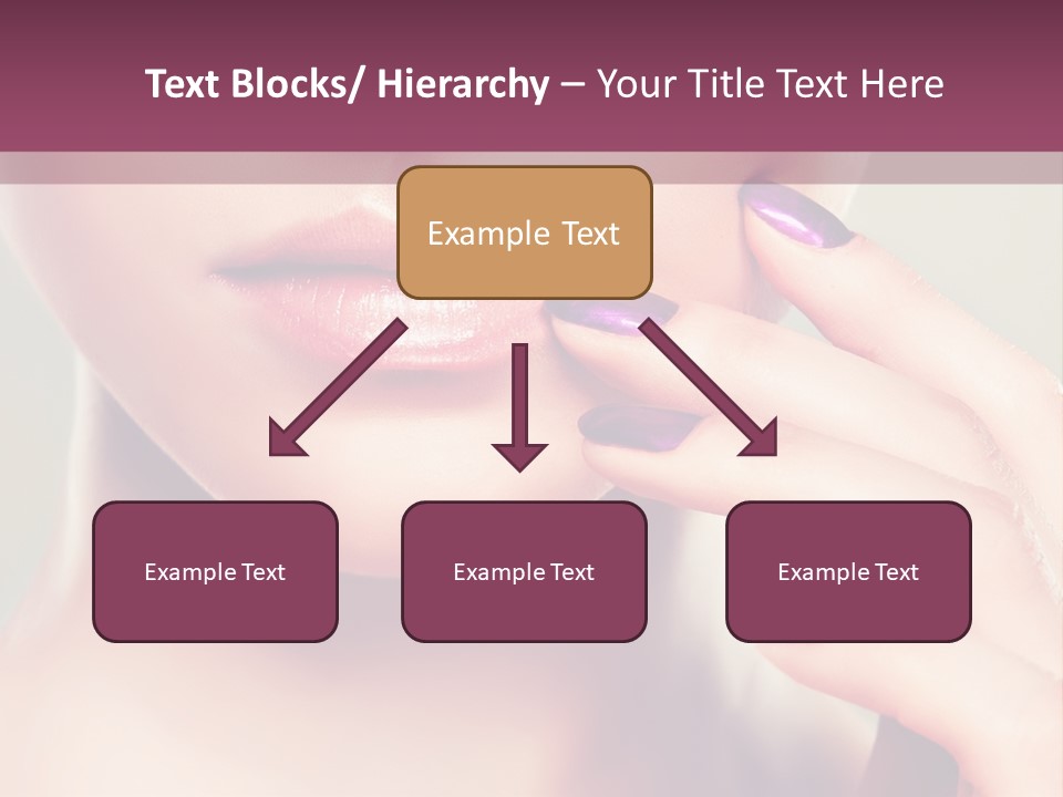A Woman With Purple Nail Polish Holding Her Hand To Her Face PowerPoint Template