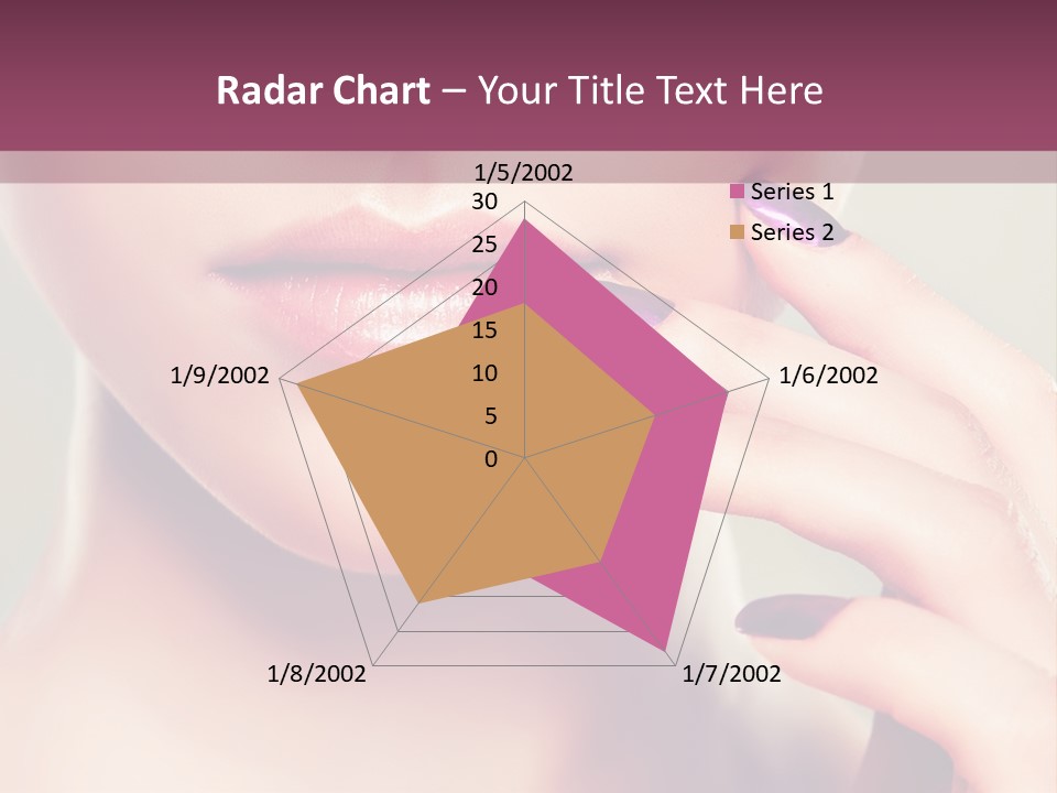 A Woman With Purple Nail Polish Holding Her Hand To Her Face PowerPoint Template