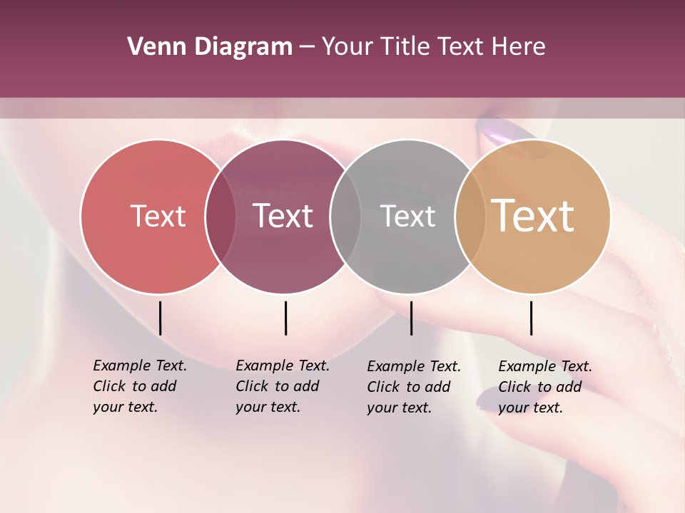 A Woman With Purple Nail Polish Holding Her Hand To Her Face PowerPoint Template