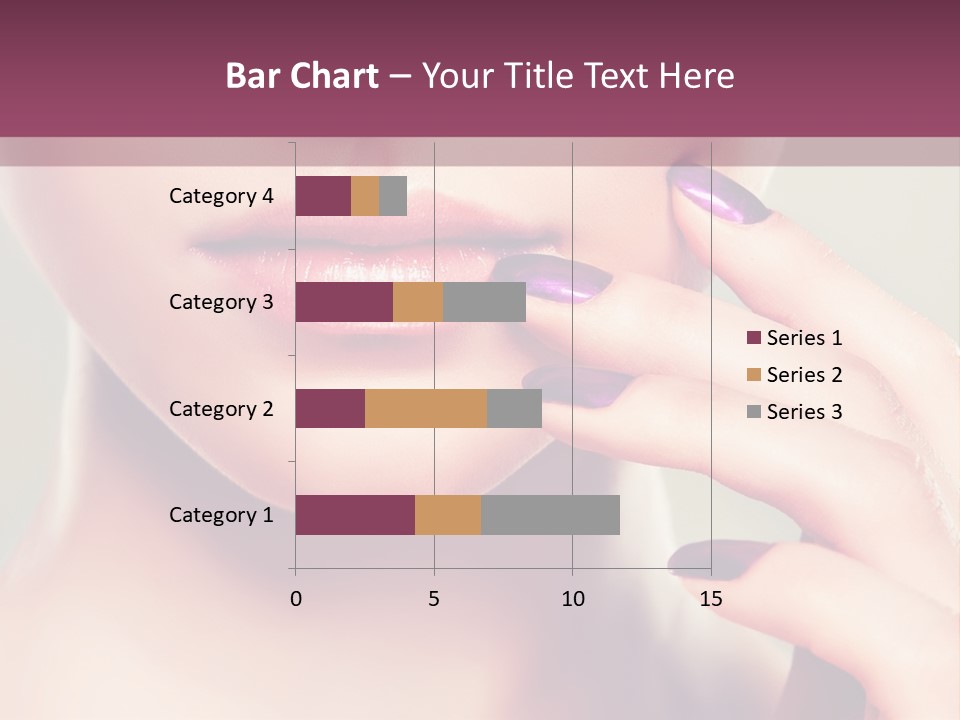 A Woman With Purple Nail Polish Holding Her Hand To Her Face PowerPoint Template