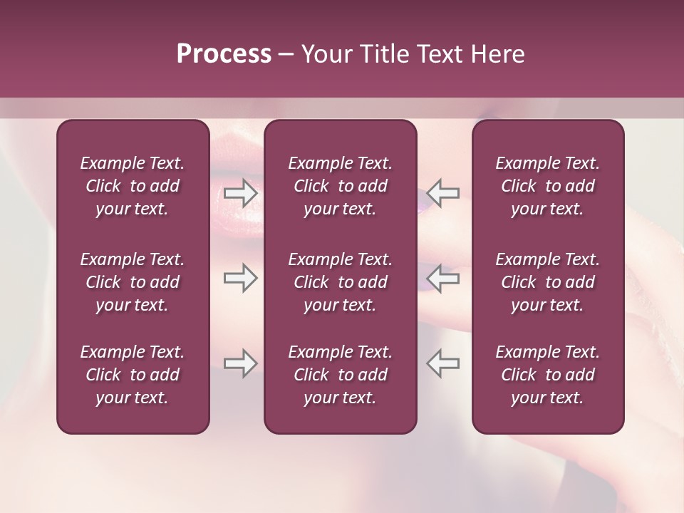A Woman With Purple Nail Polish Holding Her Hand To Her Face PowerPoint Template
