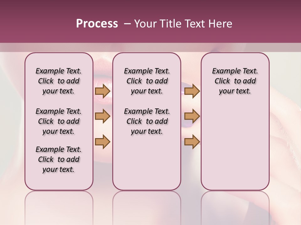 A Woman With Purple Nail Polish Holding Her Hand To Her Face PowerPoint Template