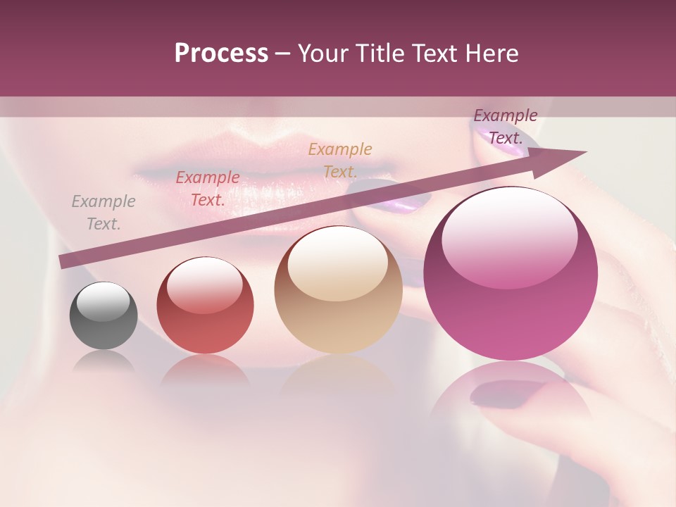 A Woman With Purple Nail Polish Holding Her Hand To Her Face PowerPoint Template