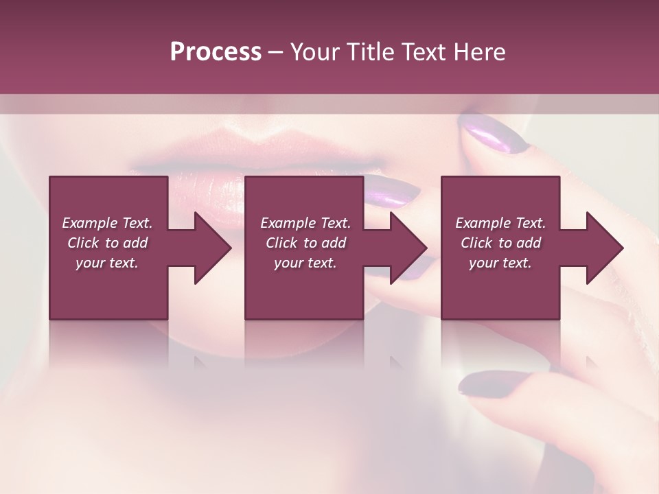 A Woman With Purple Nail Polish Holding Her Hand To Her Face PowerPoint Template