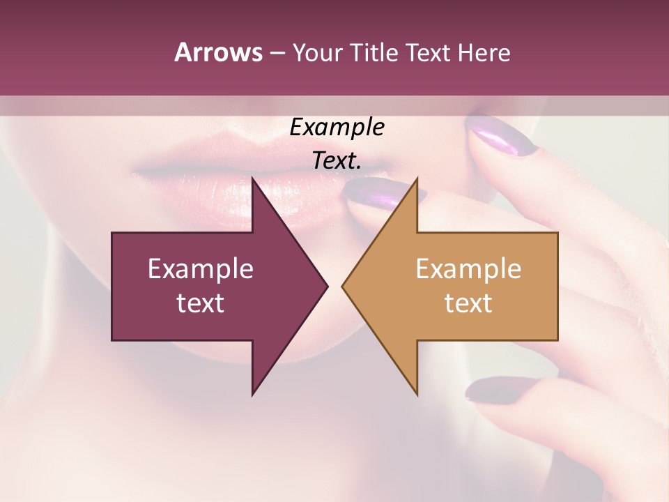 A Woman With Purple Nail Polish Holding Her Hand To Her Face PowerPoint Template