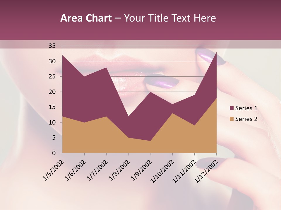 A Woman With Purple Nail Polish Holding Her Hand To Her Face PowerPoint Template
