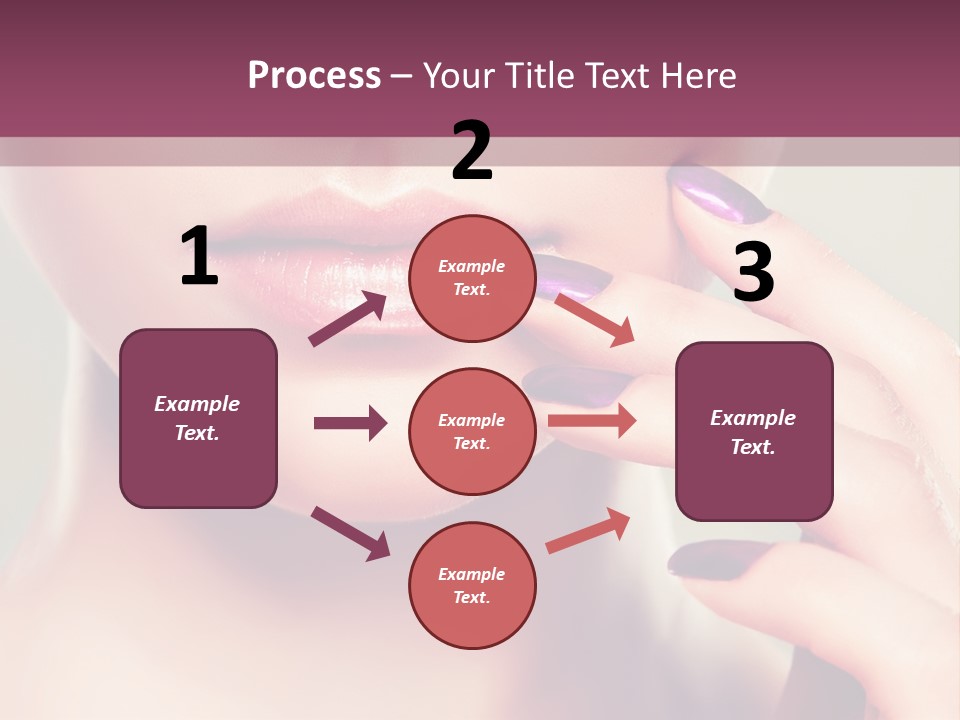 A Woman With Purple Nail Polish Holding Her Hand To Her Face PowerPoint Template