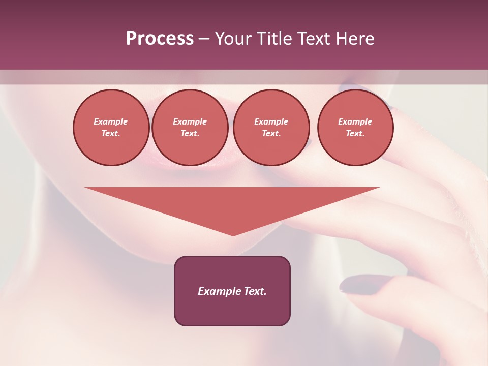 A Woman With Purple Nail Polish Holding Her Hand To Her Face PowerPoint Template