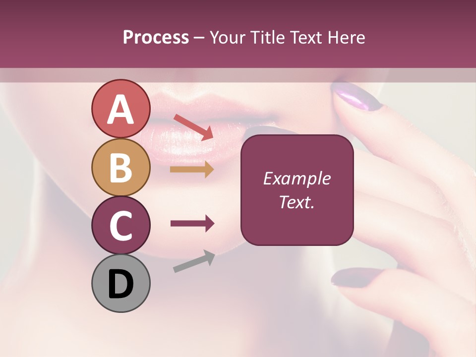 A Woman With Purple Nail Polish Holding Her Hand To Her Face PowerPoint Template