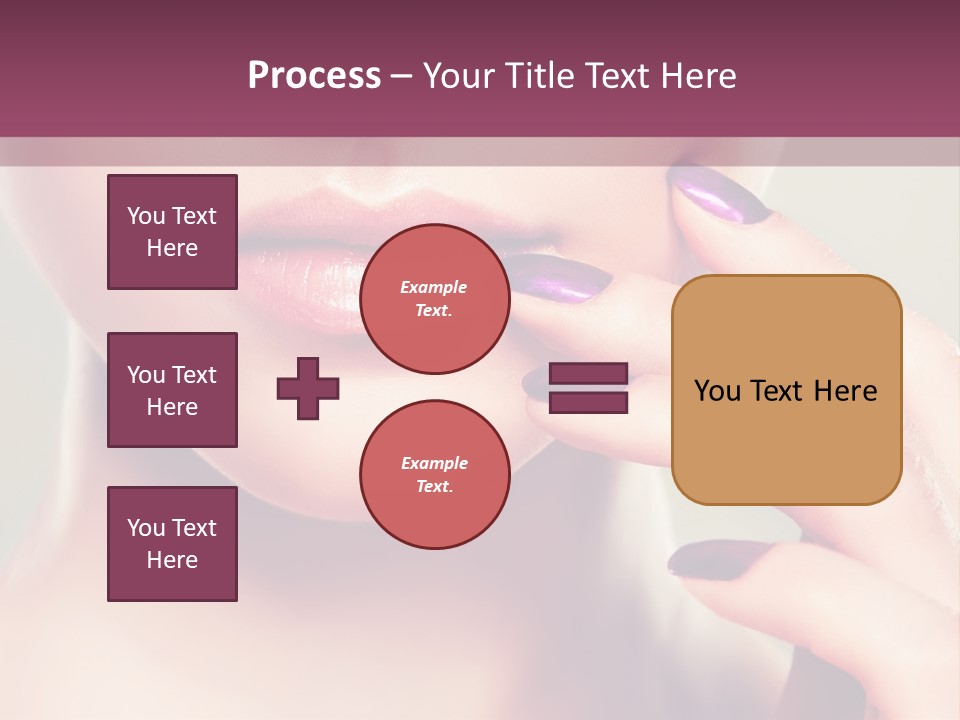A Woman With Purple Nail Polish Holding Her Hand To Her Face PowerPoint Template