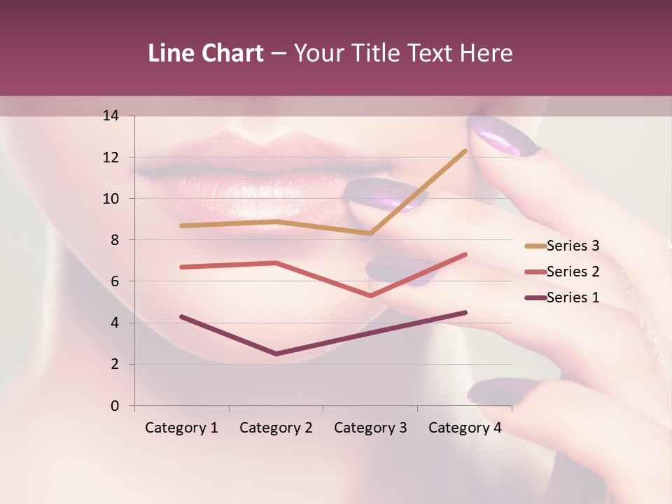 A Woman With Purple Nail Polish Holding Her Hand To Her Face PowerPoint Template