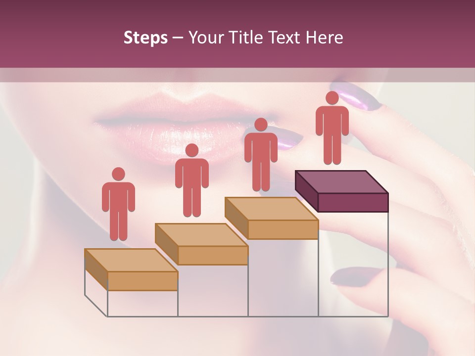 A Woman With Purple Nail Polish Holding Her Hand To Her Face PowerPoint Template