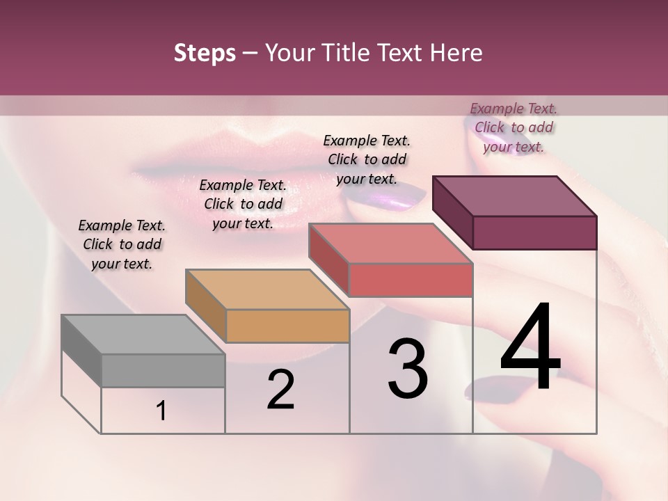 A Woman With Purple Nail Polish Holding Her Hand To Her Face PowerPoint Template