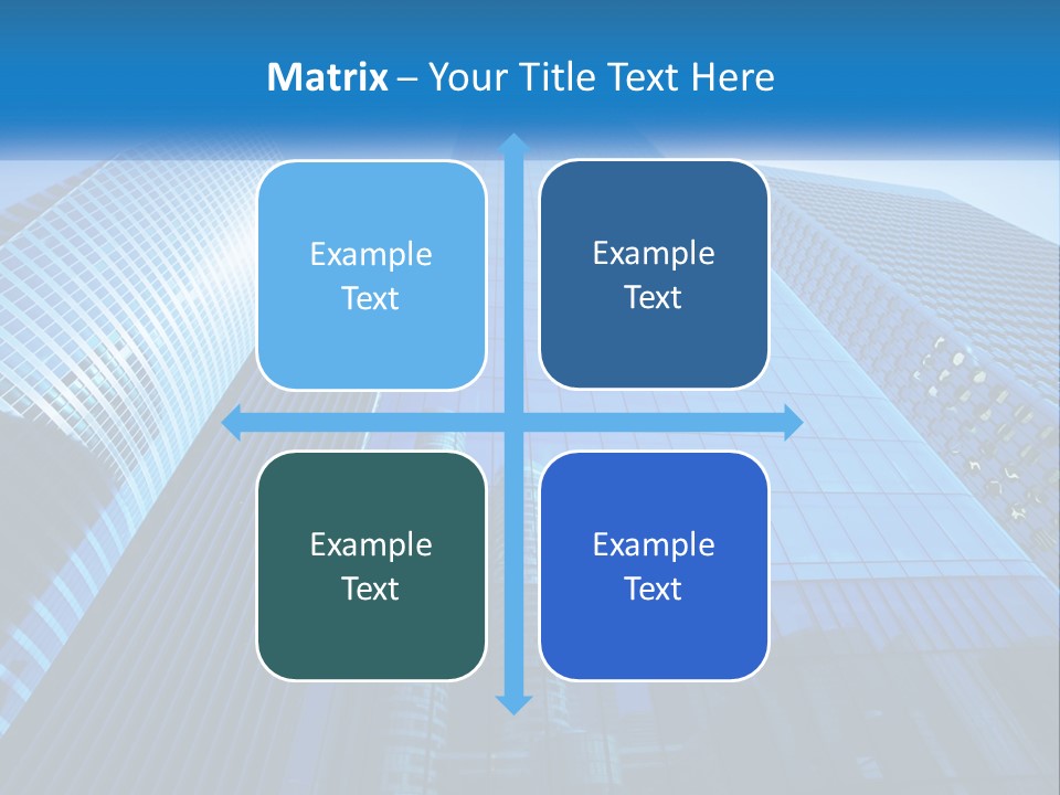 A Group Of Skyscrapers With A Blue Sky In The Background PowerPoint Template