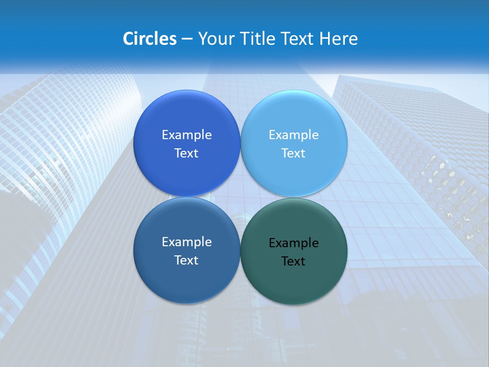 A Group Of Skyscrapers With A Blue Sky In The Background PowerPoint Template