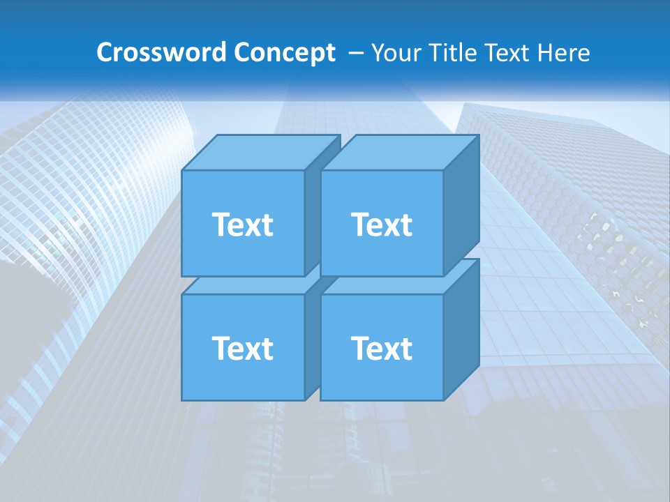 A Group Of Skyscrapers With A Blue Sky In The Background PowerPoint Template