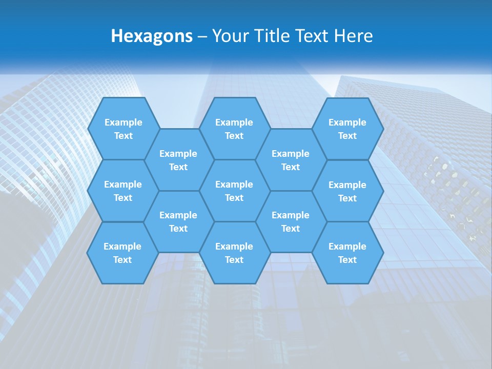 A Group Of Skyscrapers With A Blue Sky In The Background PowerPoint Template