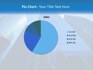 A Group Of Skyscrapers With A Blue Sky In The Background PowerPoint Template