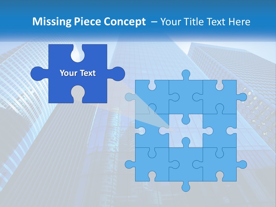 A Group Of Skyscrapers With A Blue Sky In The Background PowerPoint Template