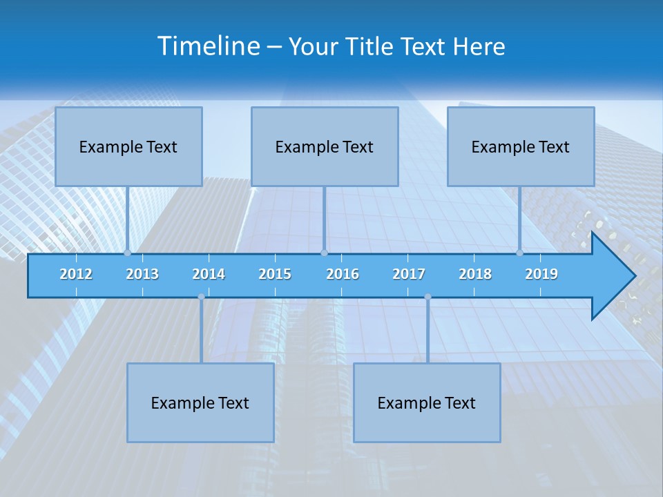 A Group Of Skyscrapers With A Blue Sky In The Background PowerPoint Template