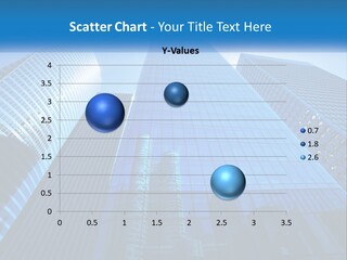 A Group Of Skyscrapers With A Blue Sky In The Background PowerPoint Template