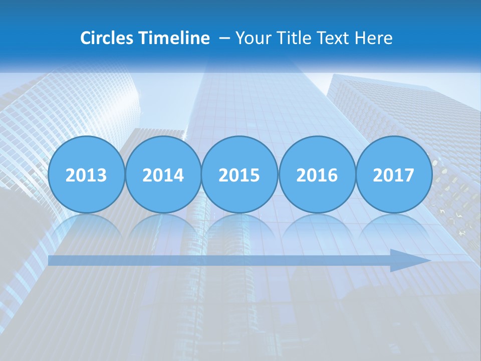 A Group Of Skyscrapers With A Blue Sky In The Background PowerPoint Template