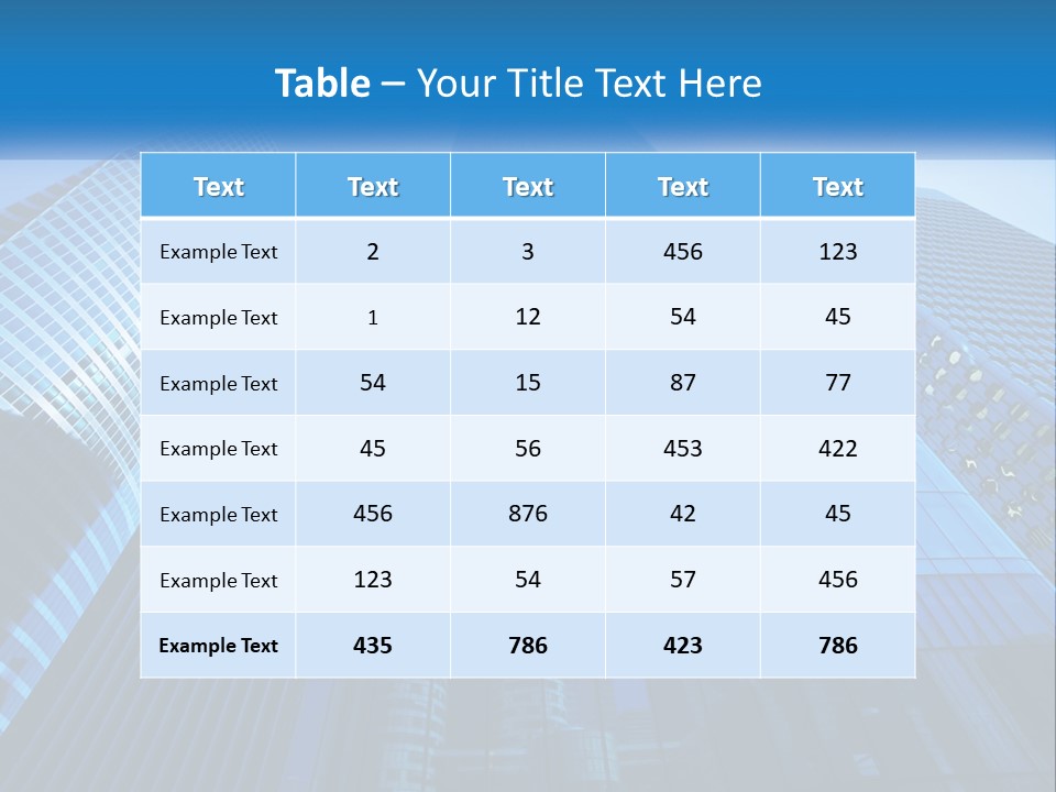 A Group Of Skyscrapers With A Blue Sky In The Background PowerPoint Template