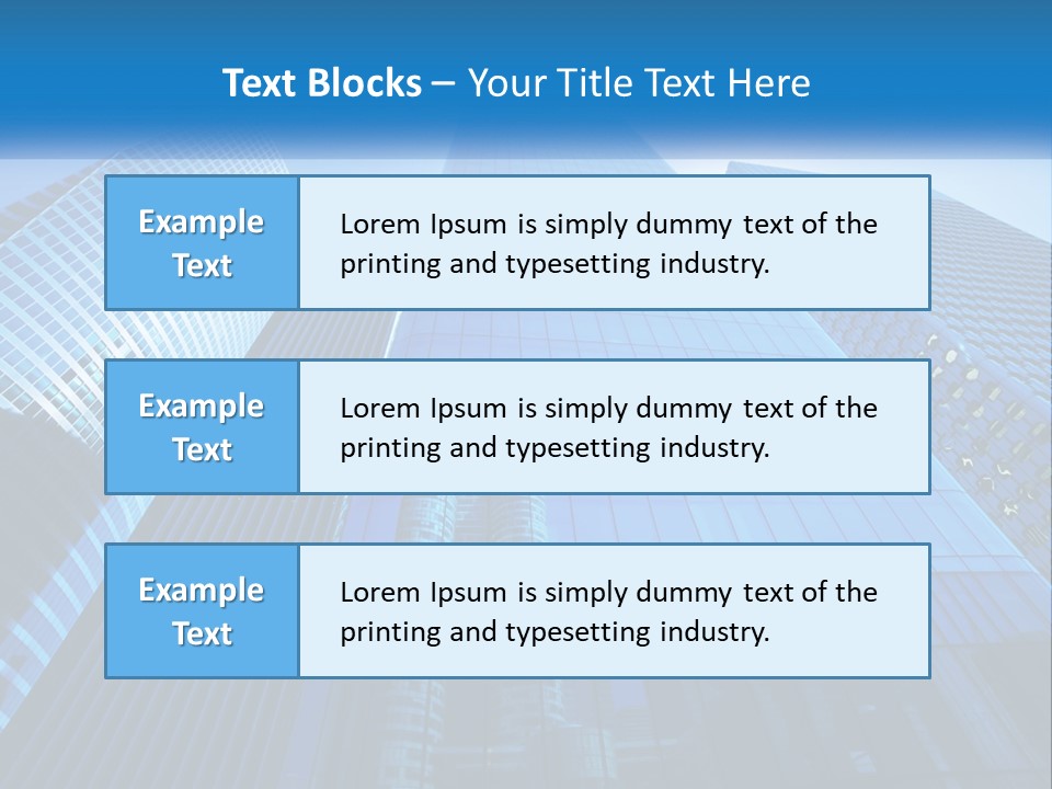 A Group Of Skyscrapers With A Blue Sky In The Background PowerPoint Template