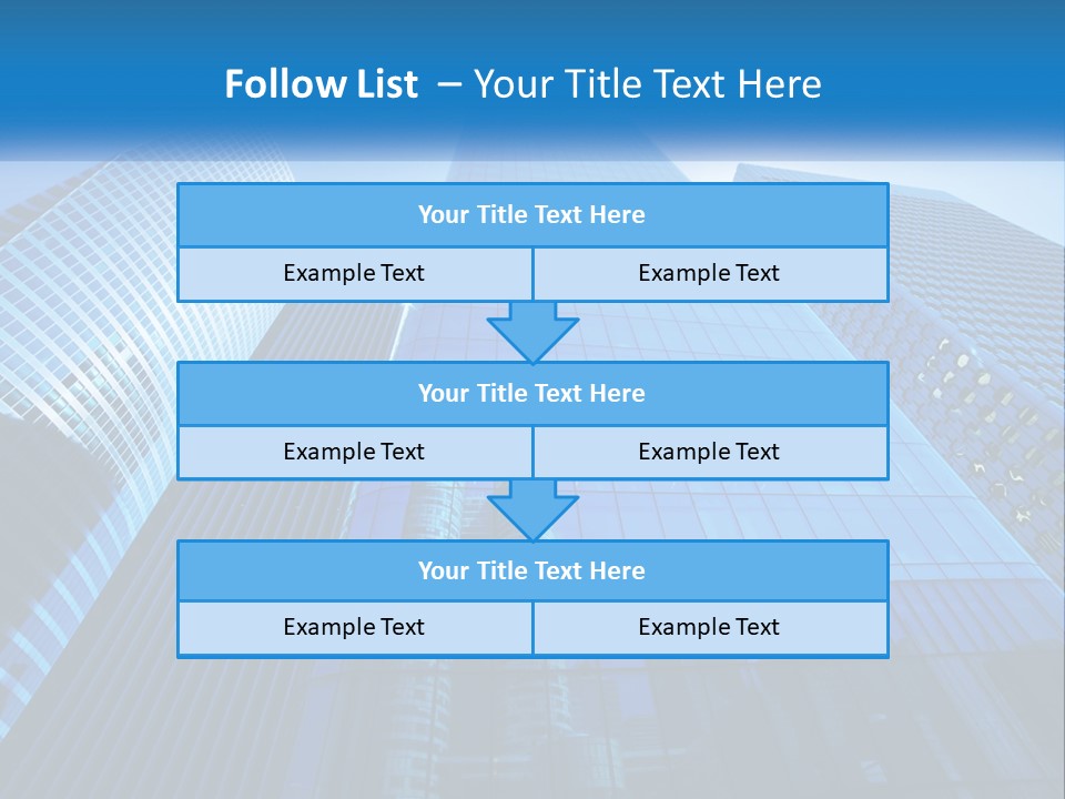 A Group Of Skyscrapers With A Blue Sky In The Background PowerPoint Template