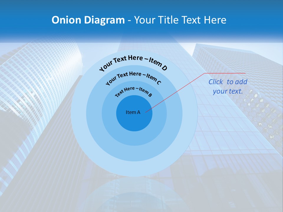 A Group Of Skyscrapers With A Blue Sky In The Background PowerPoint Template