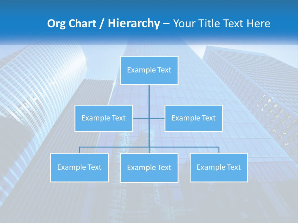A Group Of Skyscrapers With A Blue Sky In The Background PowerPoint Template