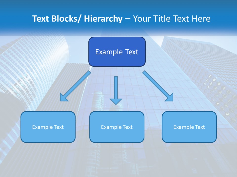A Group Of Skyscrapers With A Blue Sky In The Background PowerPoint Template