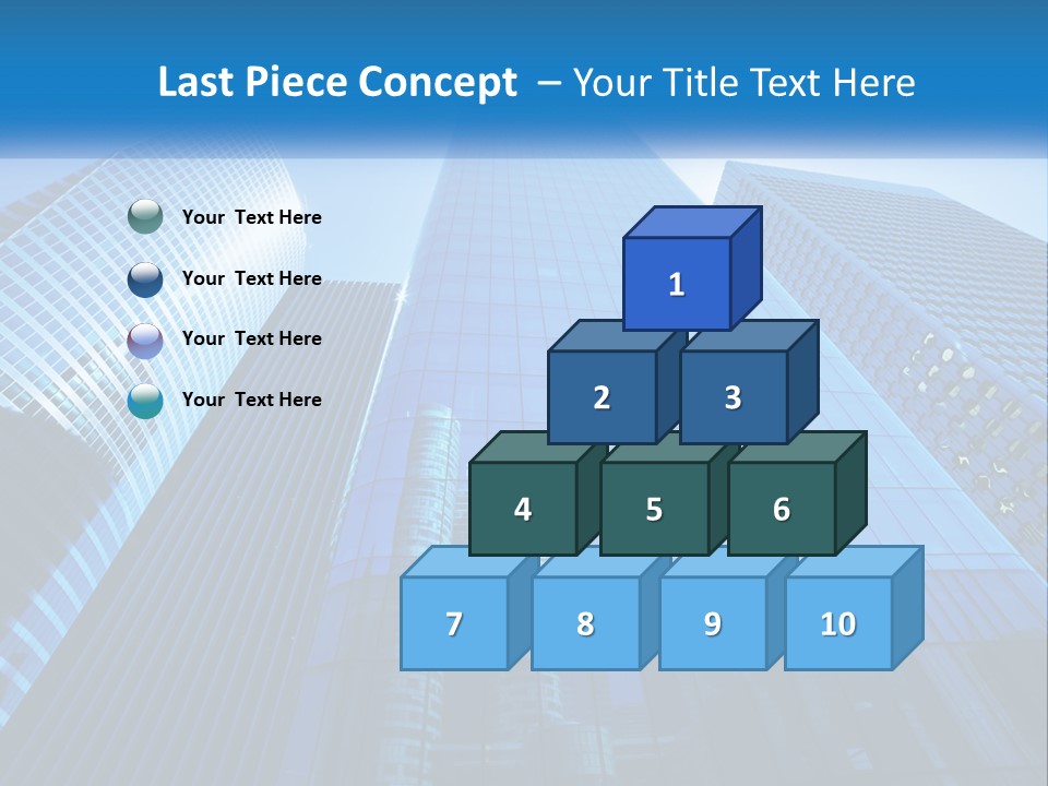 A Group Of Skyscrapers With A Blue Sky In The Background PowerPoint Template