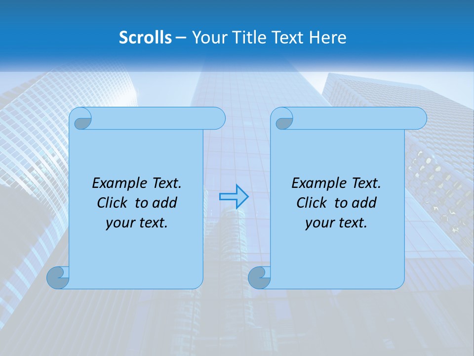 A Group Of Skyscrapers With A Blue Sky In The Background PowerPoint Template