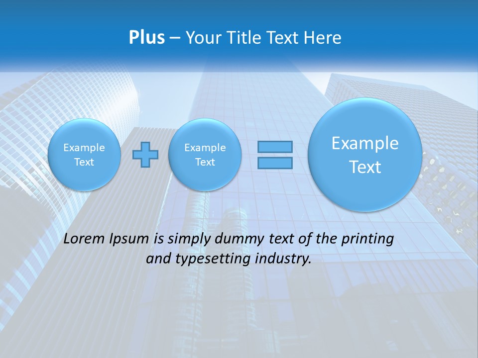 A Group Of Skyscrapers With A Blue Sky In The Background PowerPoint Template