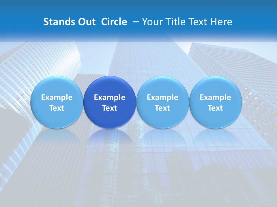 A Group Of Skyscrapers With A Blue Sky In The Background PowerPoint Template