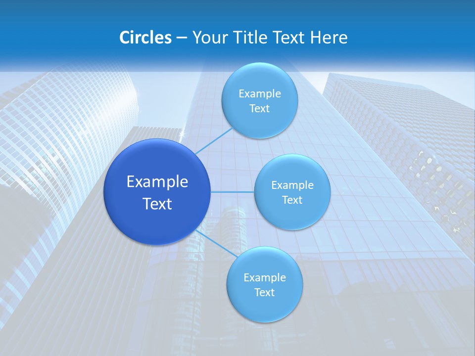 A Group Of Skyscrapers With A Blue Sky In The Background PowerPoint Template