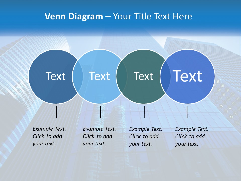 A Group Of Skyscrapers With A Blue Sky In The Background PowerPoint Template