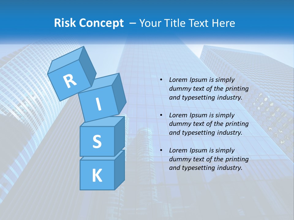 A Group Of Skyscrapers With A Blue Sky In The Background PowerPoint Template