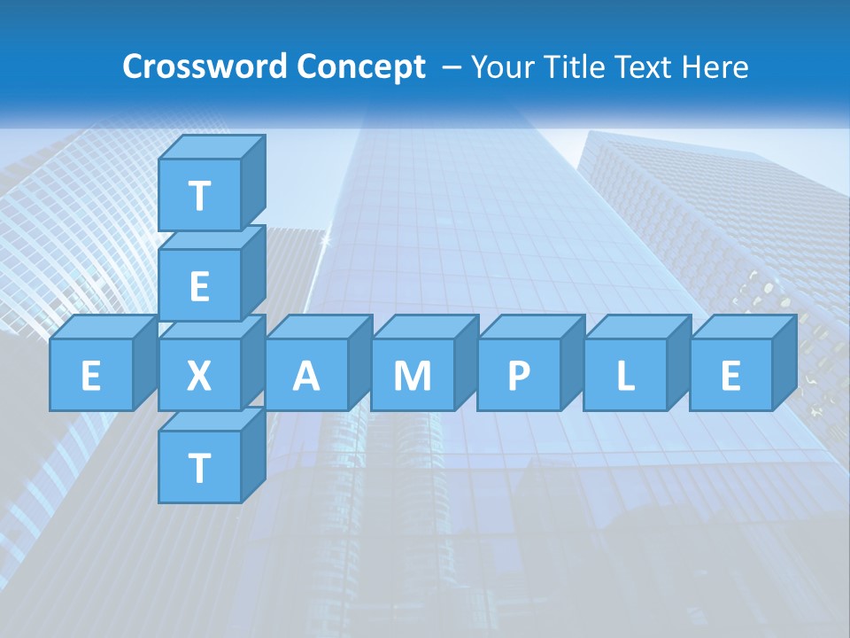 A Group Of Skyscrapers With A Blue Sky In The Background PowerPoint Template
