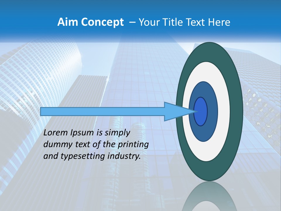 A Group Of Skyscrapers With A Blue Sky In The Background PowerPoint Template