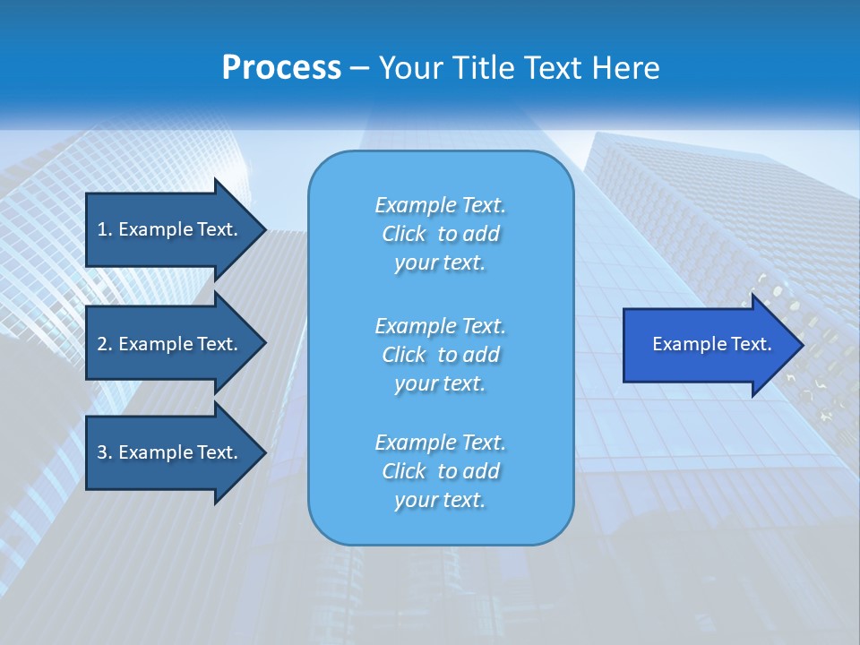 A Group Of Skyscrapers With A Blue Sky In The Background PowerPoint Template