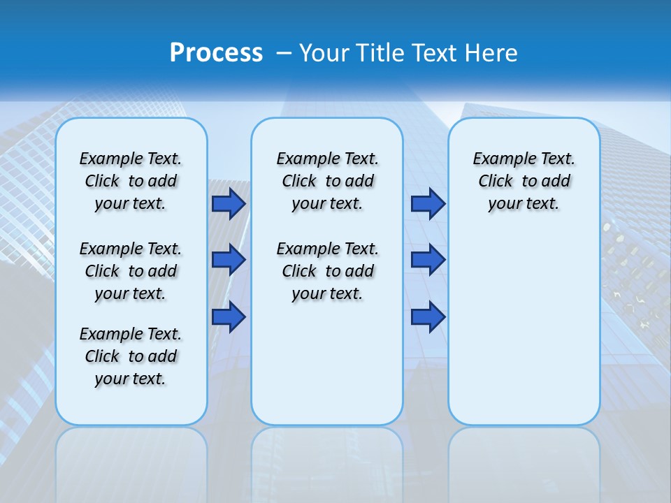 A Group Of Skyscrapers With A Blue Sky In The Background PowerPoint Template