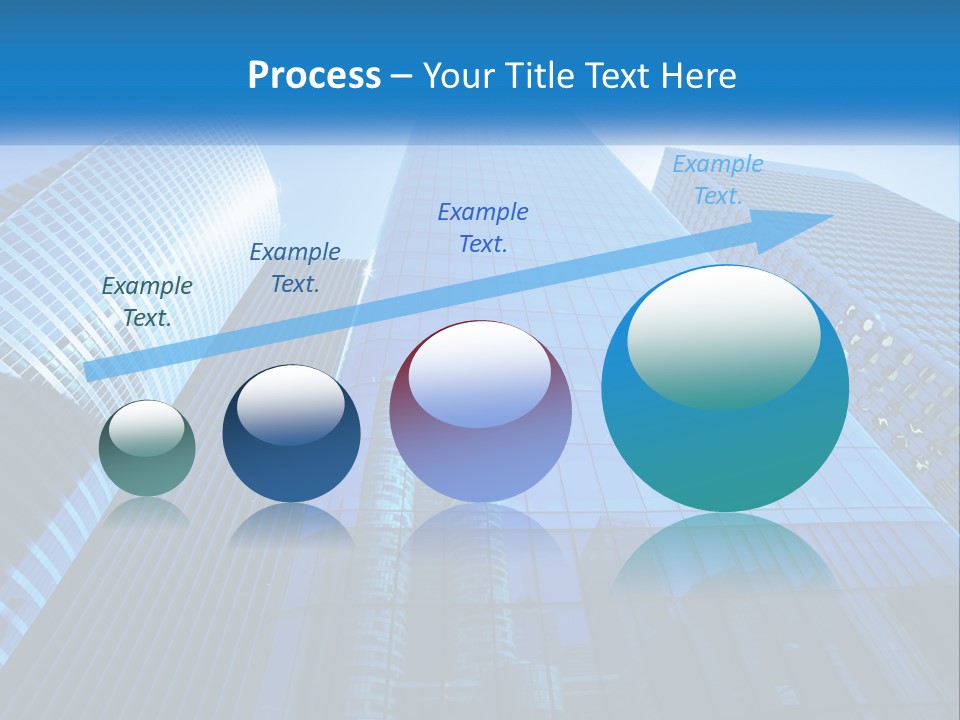 A Group Of Skyscrapers With A Blue Sky In The Background PowerPoint Template