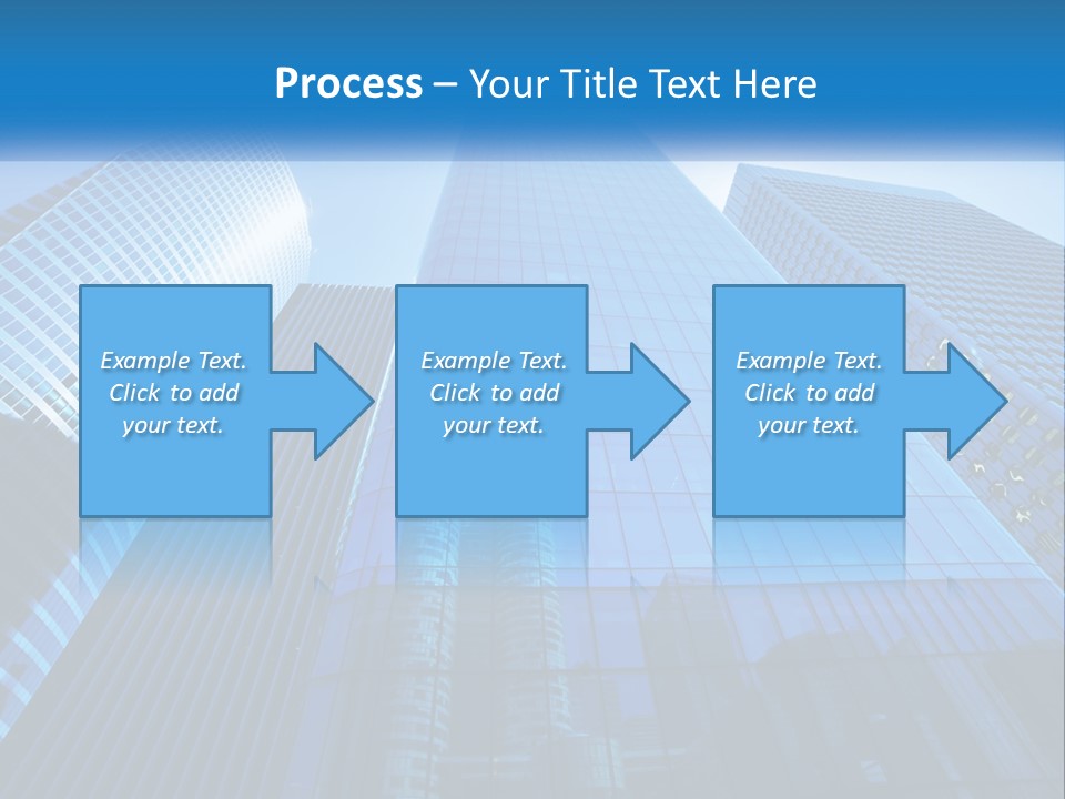 A Group Of Skyscrapers With A Blue Sky In The Background PowerPoint Template